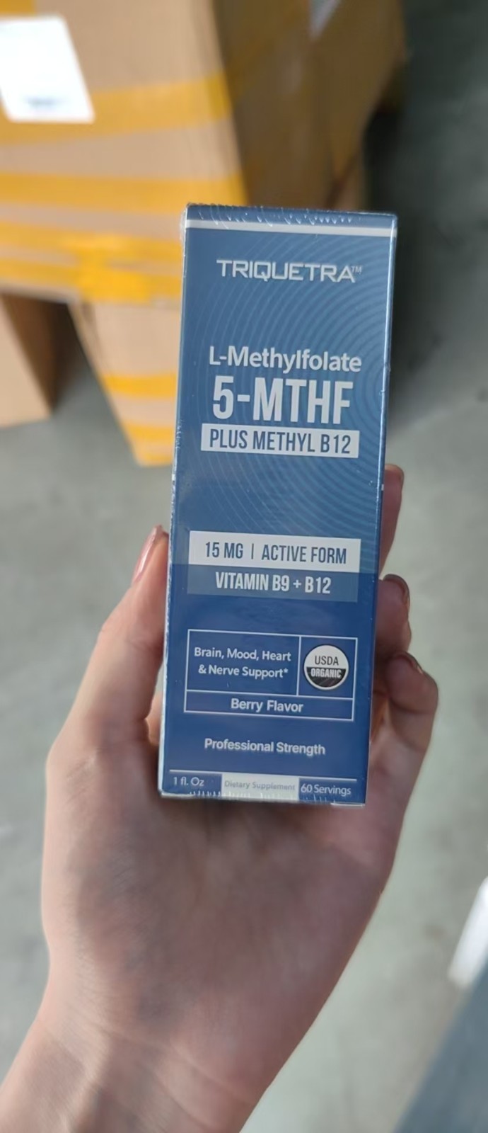 Triquetra L-Methylfolate 5-MTHF Plus Methyl B12 Supplement 1 oz Sealed Bottle