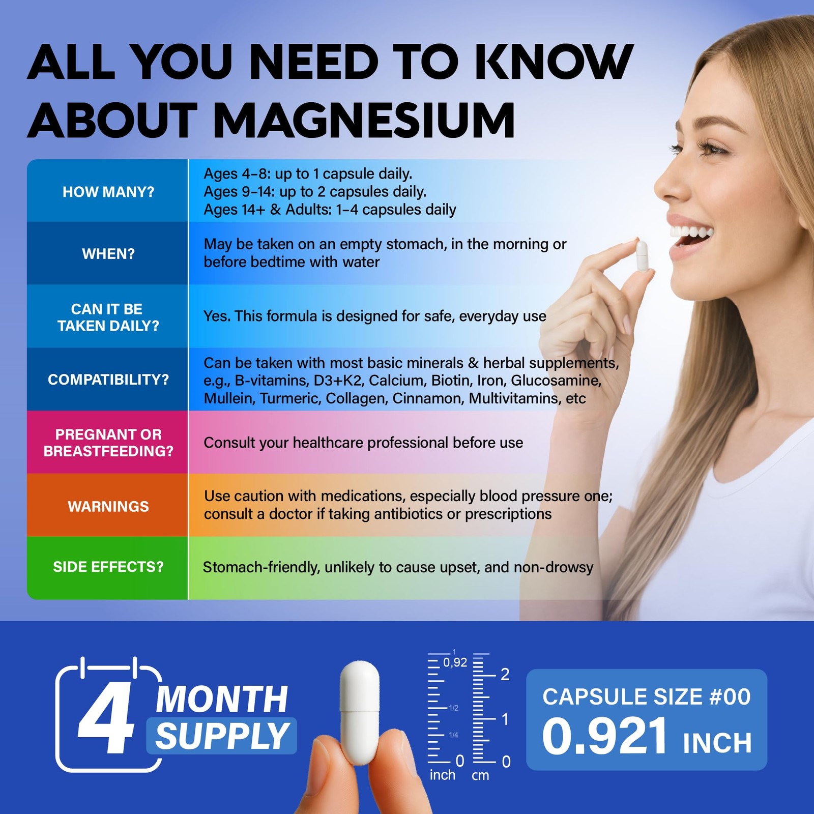 Magnesium Glycinate 500 mg – Chelated Supplement – High 120 Count (Pack of 1)