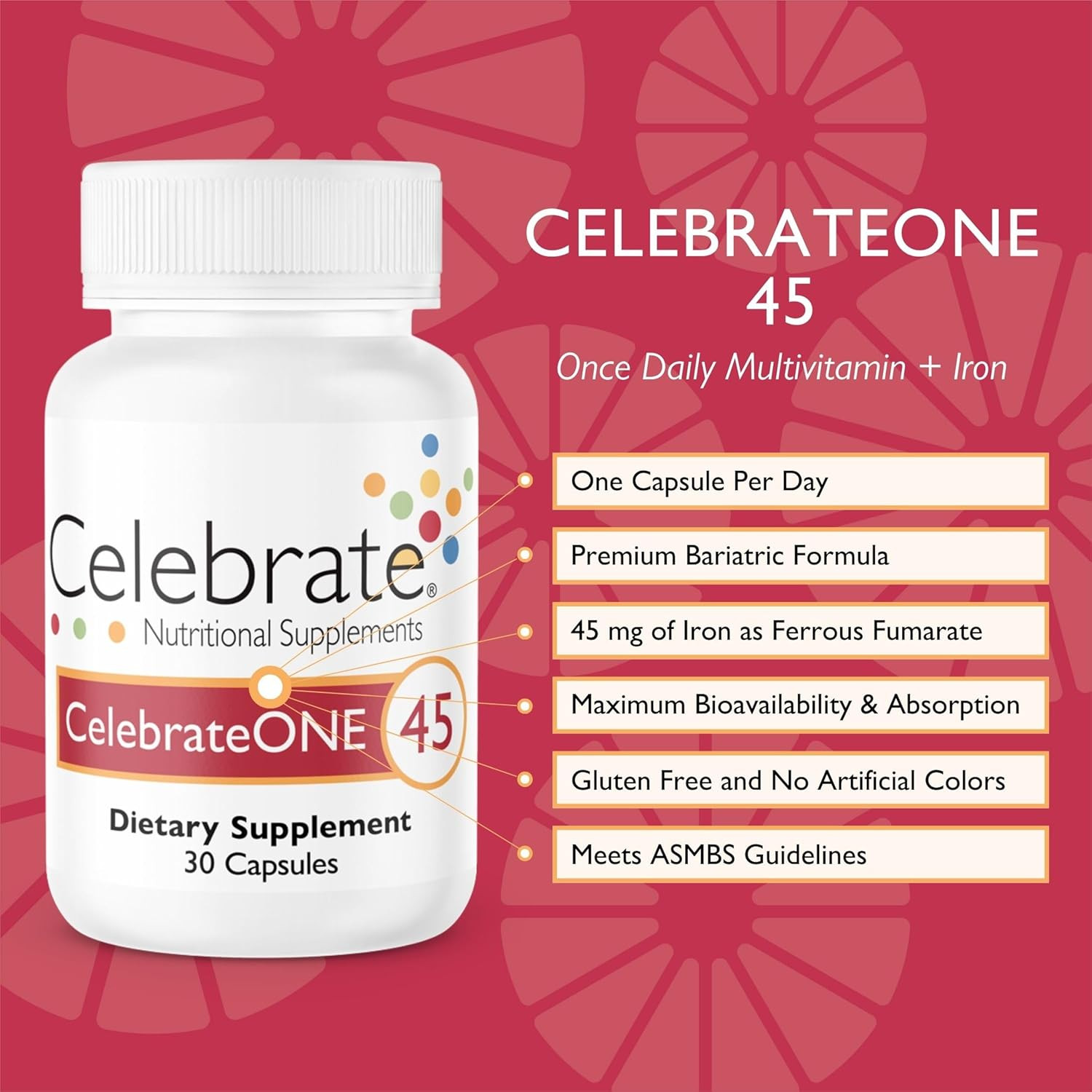 Celebrateone 45, 45Mg Iron – One a Day Bariatric Multivitamin, Essential Vita…