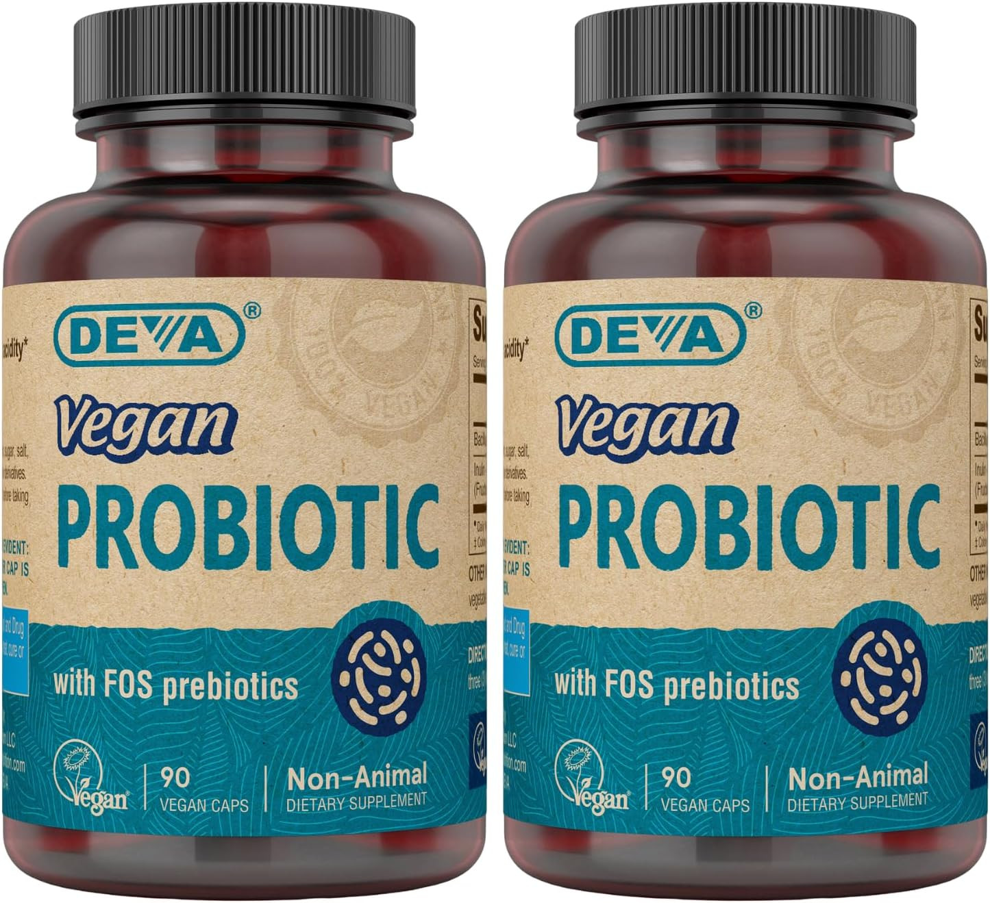 Vegan Probiotic with FOS Prebiotics Supplement – 2 Billion CFU with 100 MG of…