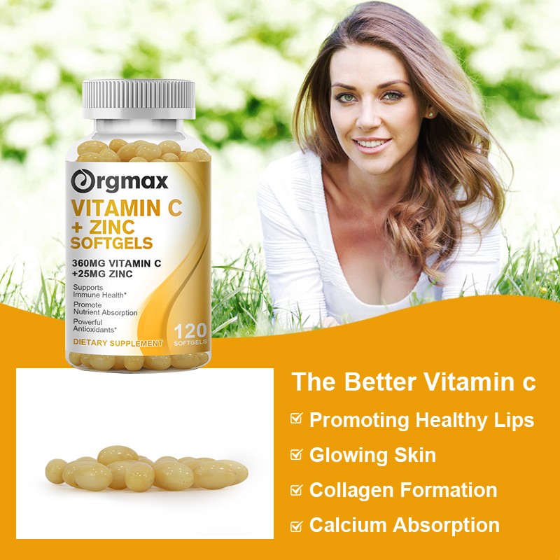 Vitamin C & Zinc Vegetarian 120 Capsules Immune System Support & Booster