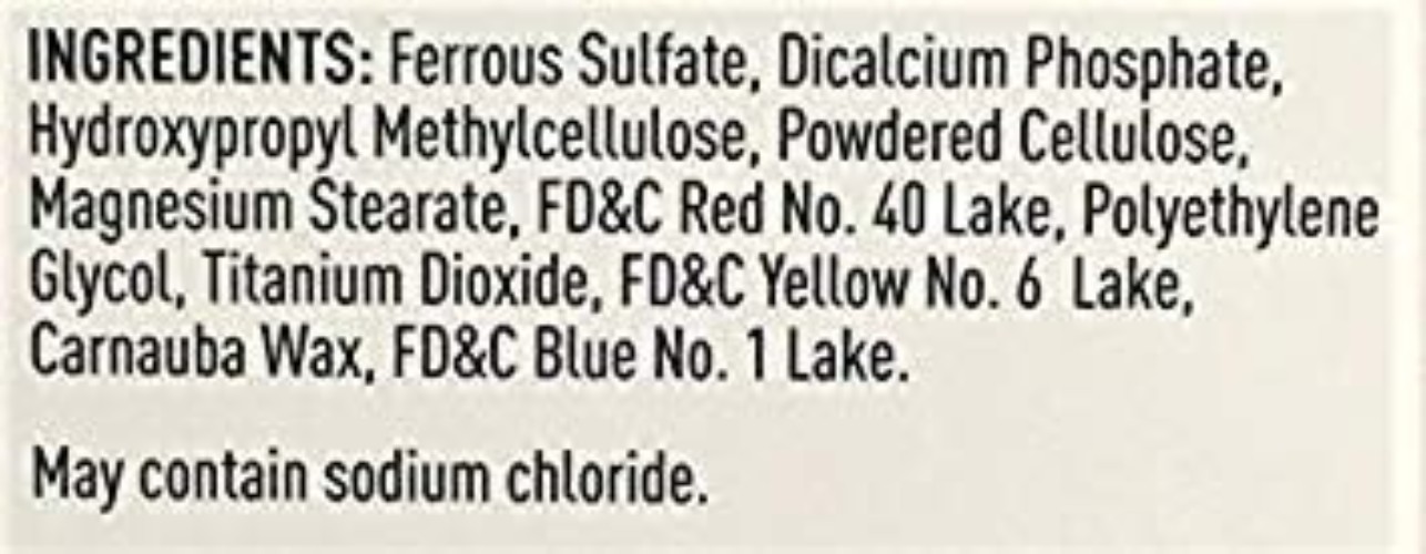 Iron Tablets 45mg – High Potency Ferrous Sulfate for Steady Nutrition, 120 Count
