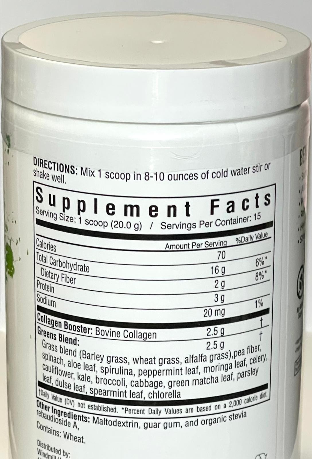 Collagen with beauty greens 2-in-1 Daily Greens + Collagen Peptides and More