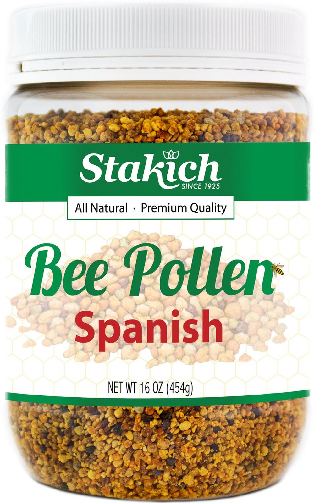 Stakich Spanish Bee Pollen Granules – 1 Pound (16 Ounce) – Pure, Natural, Unp…