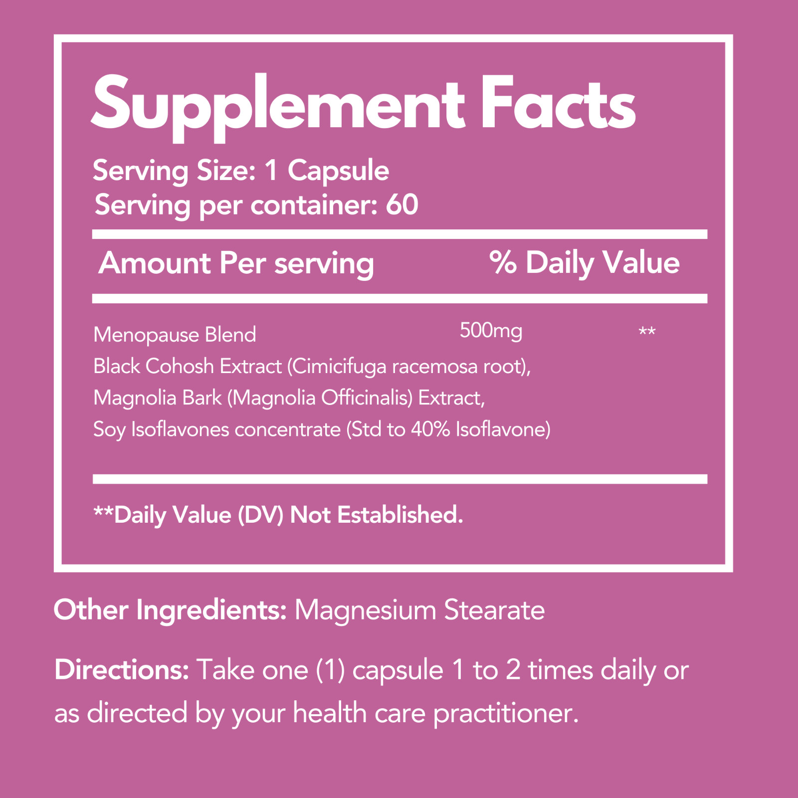 LHA Menopause Care – 60 Caps, Herbal Blend for Balance & Well-Being