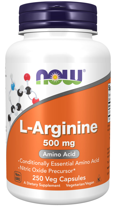 Now Foods L-Arginine 500 mg Amino Acid Dietary Supplement – 250 Capsules