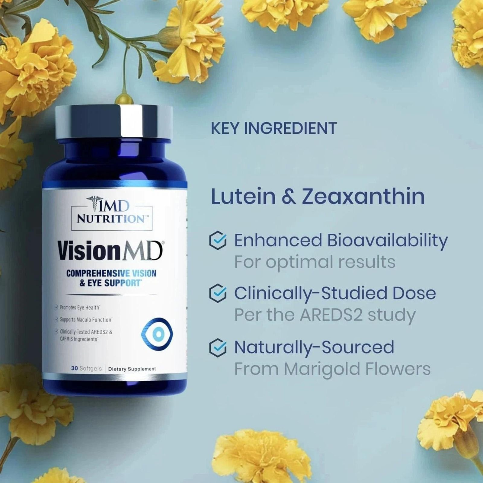 High-Quality 1MD Nutrition Vision MD Eye Vitamin CARMIS – Eye Supplement – 30…
