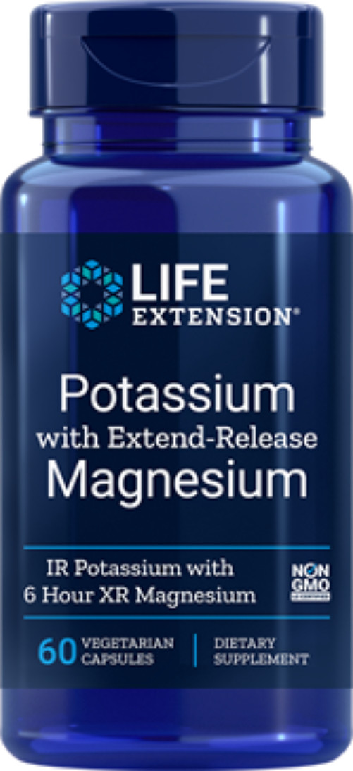 THREE PACK SALE Life Extension Potassium Extend-Release Magnesium 60 veg caps
