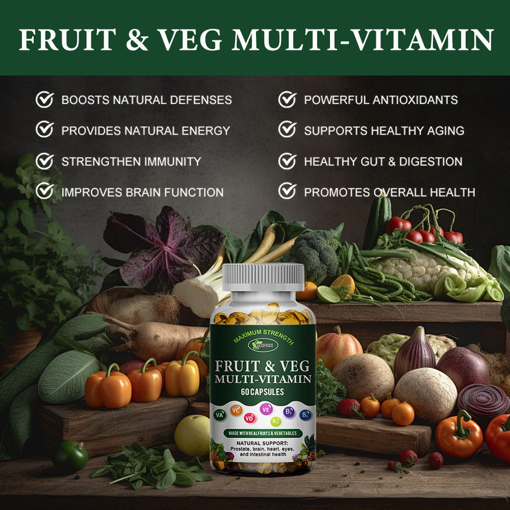 Fruits and Veggies 60 Softgels Balance of Daily Nature Fruits & Vegetables Caps