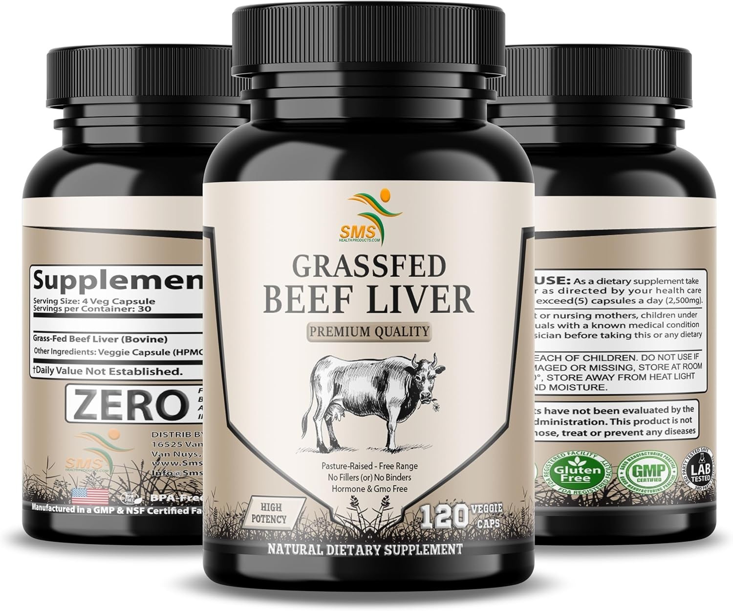 Grass Fed Desiccated Beef Liver Capsules (120 Pills, 480-500Mg Each) – Natura…