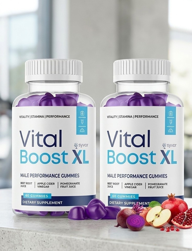 2 PACK Vital Boost XL Mens Health Support Dietary Supplement 120 gummies