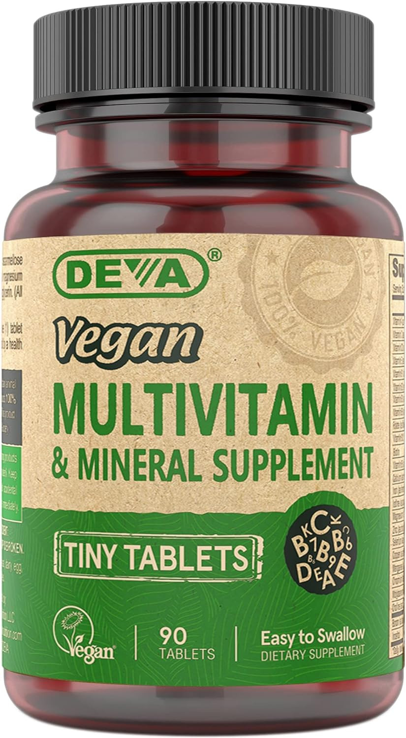 Vegan Multivitamin & Mineral Supplement, Tiny Tablets, Easy to Swallow, 90 Table