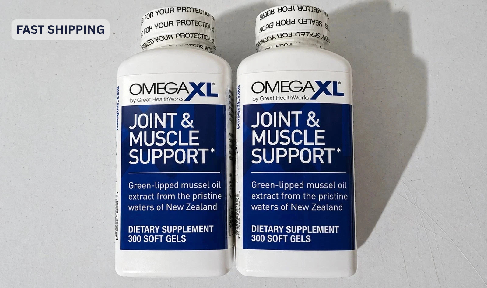 OMEGA XL 300 CAPSULES PACK OF 2 LIPPED MUSSEL JOINT & MUSCEL RELIFE SUPPLEMENT