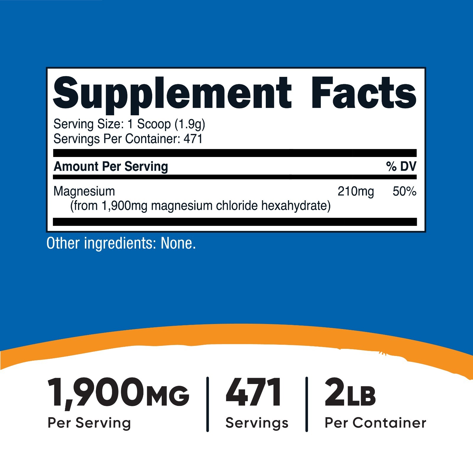 Nutricost Magnesium Chloride (2LBS) (Unflavored) – Gluten-Free, Vegetarian