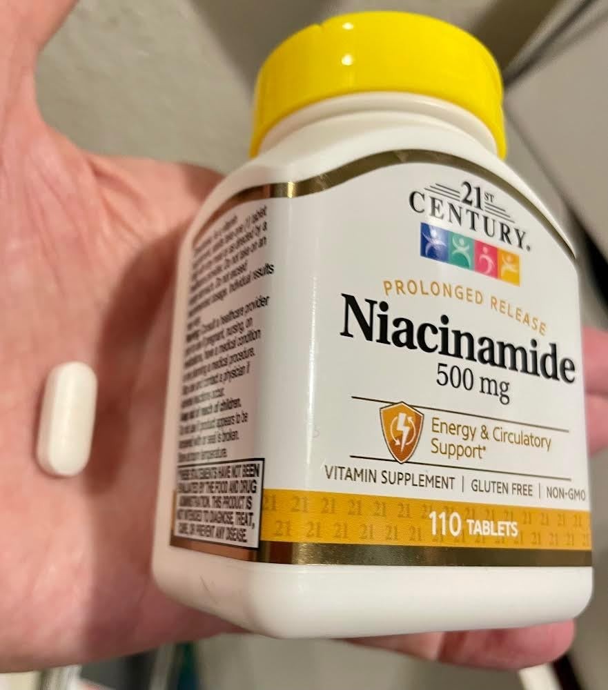 500 mg Niacinamide Tablets – Gluten-Free and , 110 Count for Optimal Health