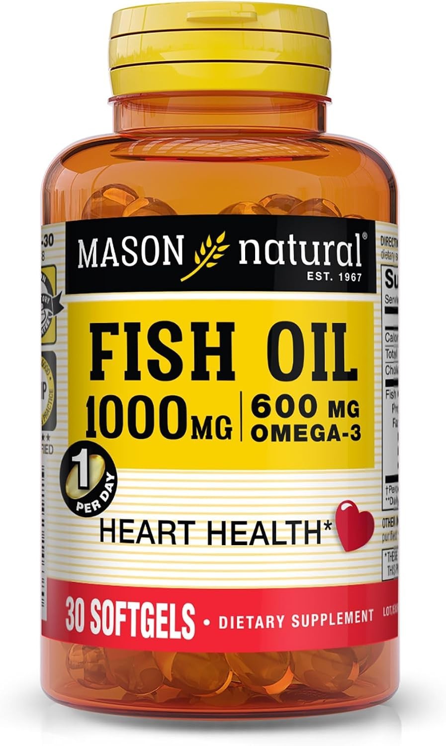 Super Omega-3 Fish Oil 1000MG Softgels – 30 Count