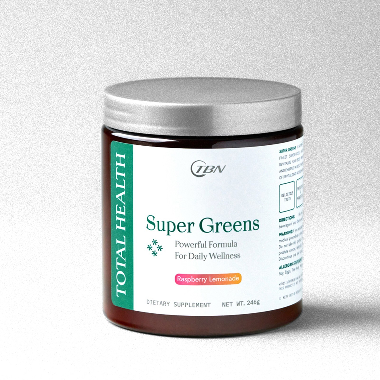 Super GREENS Powder Berry or Raspberry Lemonade Flavor, 30 servings