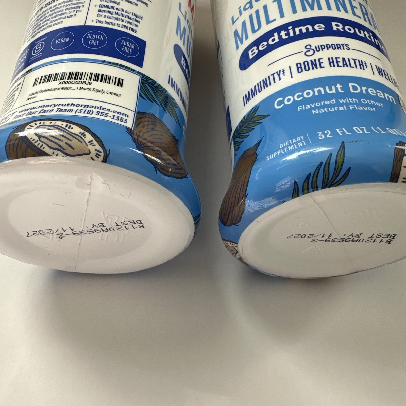 (2) Mary Ruth’s Liquid Nighttime Multimineral Bedtime Routine 30fl Oz Exp. 11/27