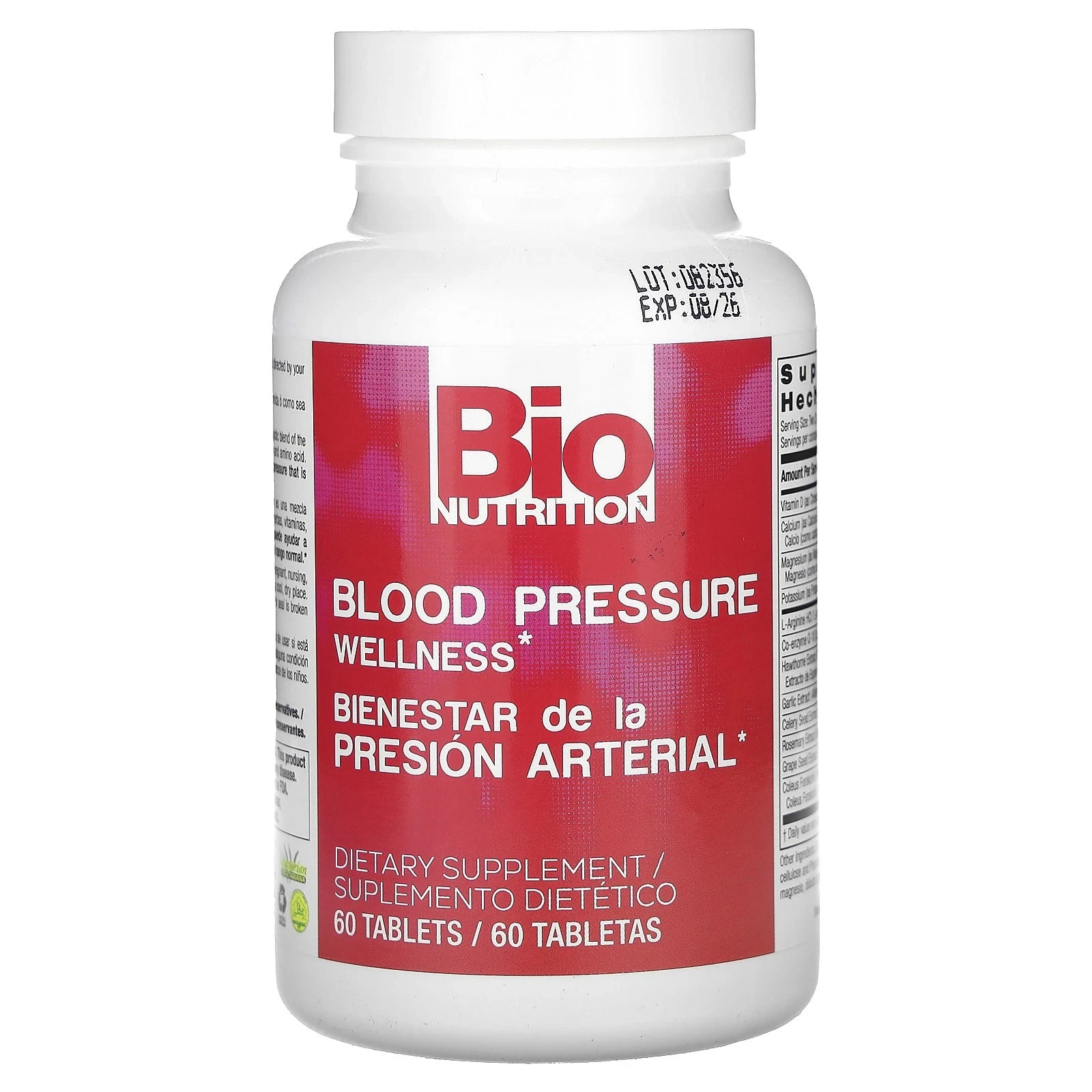 Bio Nutrition Blood Pressure Wellness 60 tablets – Packaging may vary 3/2028