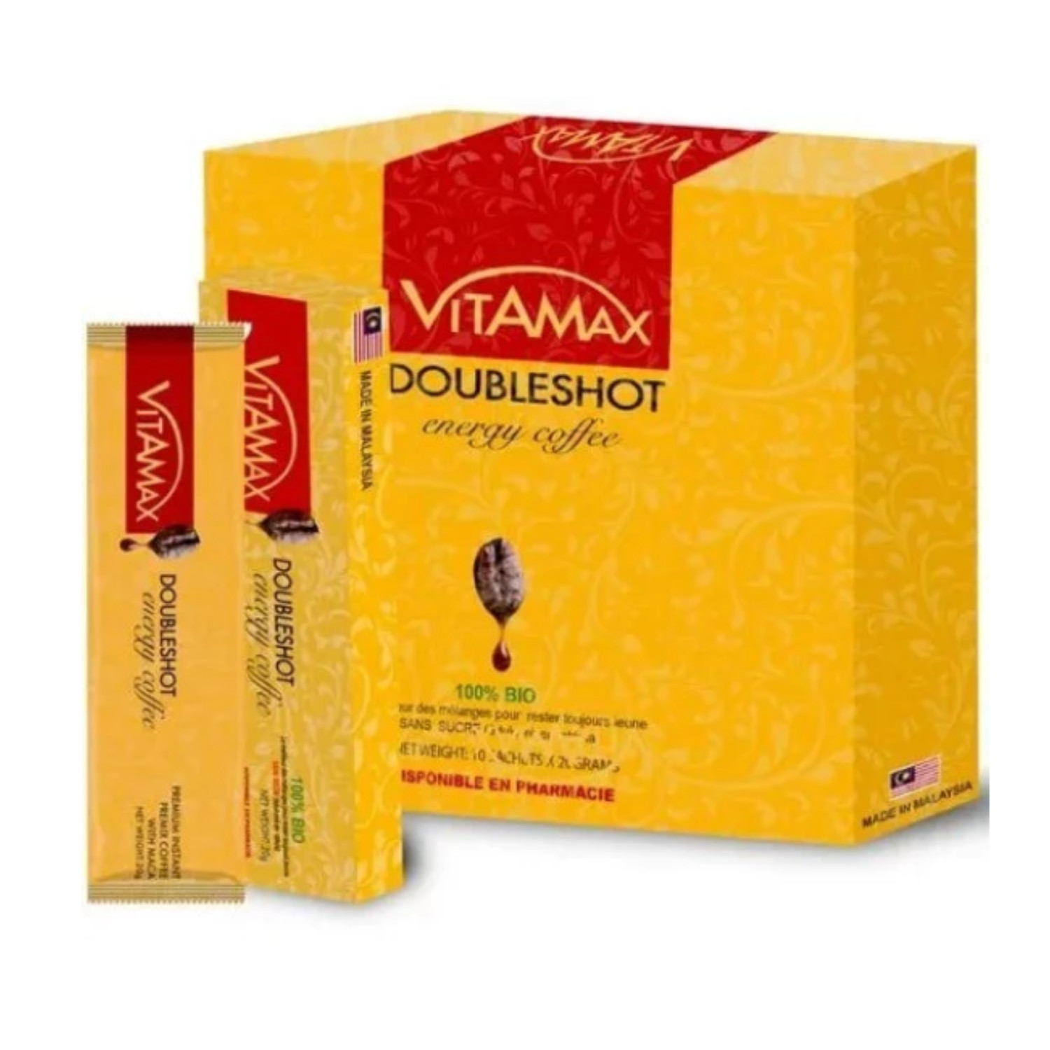 New Vitamax Coffee Energy Doubleshot 10 sachets 20 grams