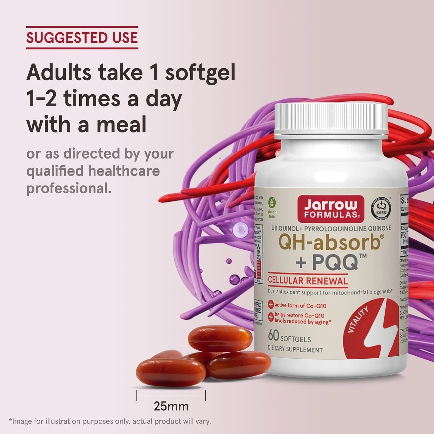 PQQ Softgels: 60 Count, Antioxidant Mitochondrial Biogenesis & Energy PACK OF 2