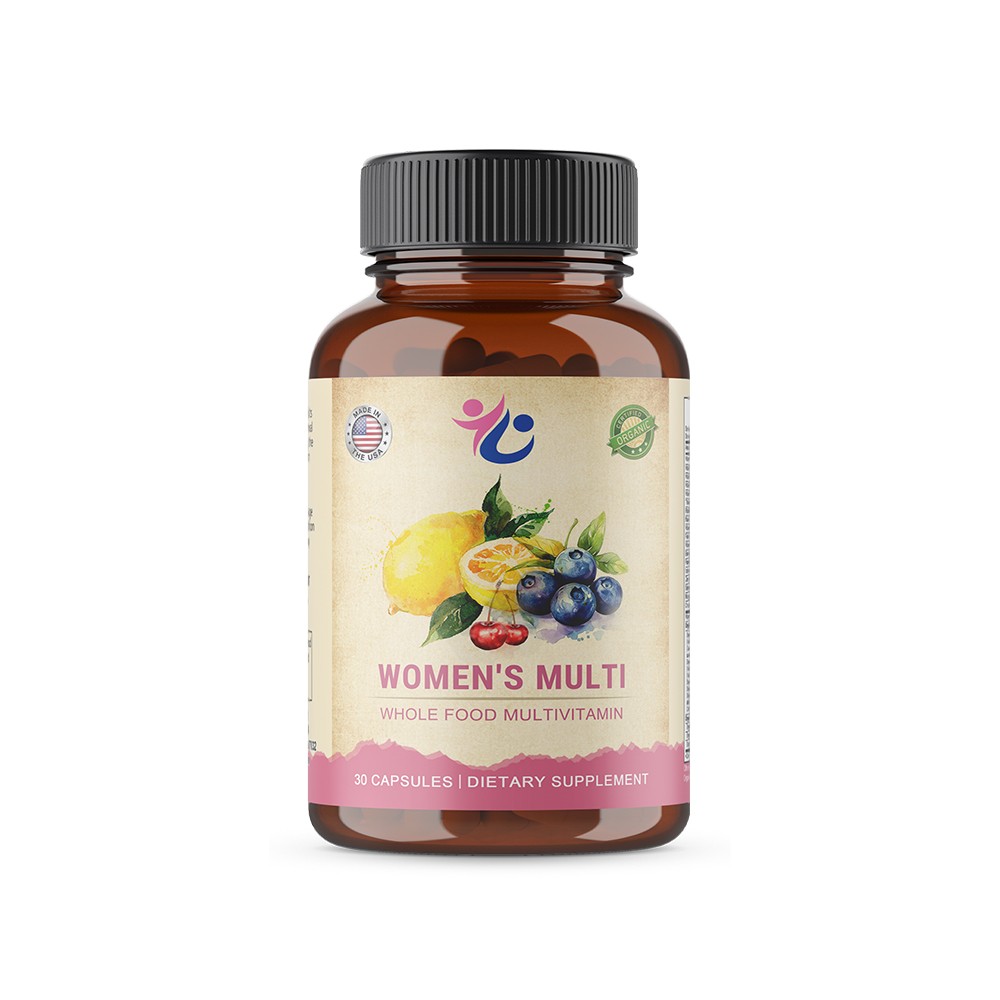 Daily Women’s Multivitamins,Vitamins,Minerals,Organic Whole Foods,30/60/120 Caps