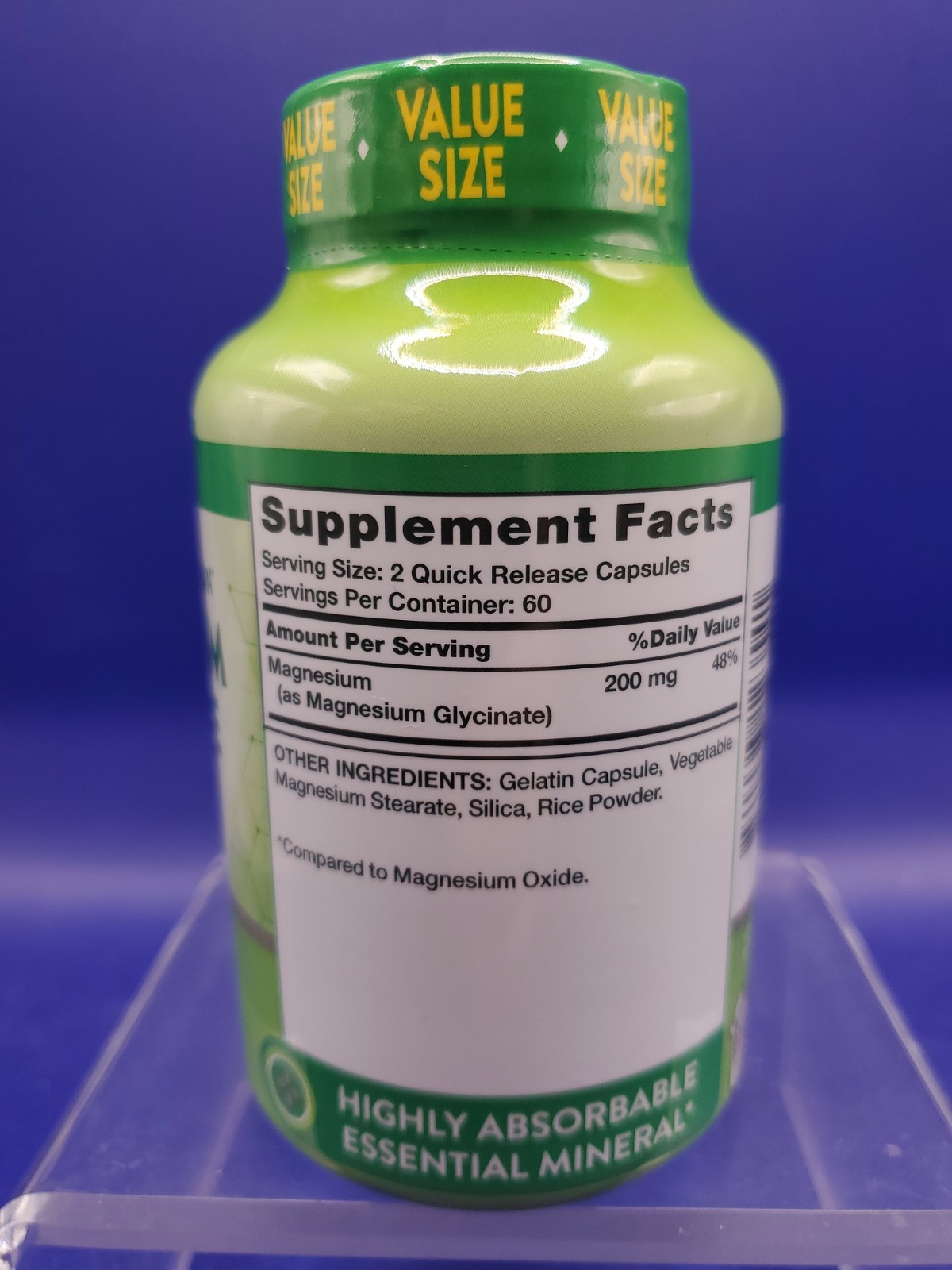 Natures Truth Magnesium Glycinate 200mg 120 Capsules Chelated Magnesium 01/2029