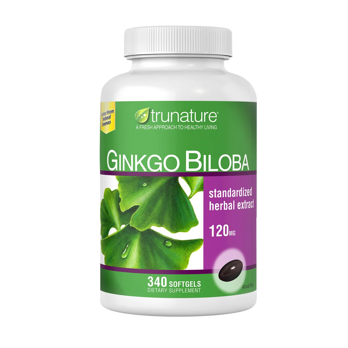 Trunature GINKGO BILOBA 120mg 340 softgels Support Memory