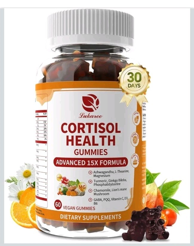 Lukaree Cortisol Supplements for Women & Men, 15 in 1 Cortisol Reducer Manager,