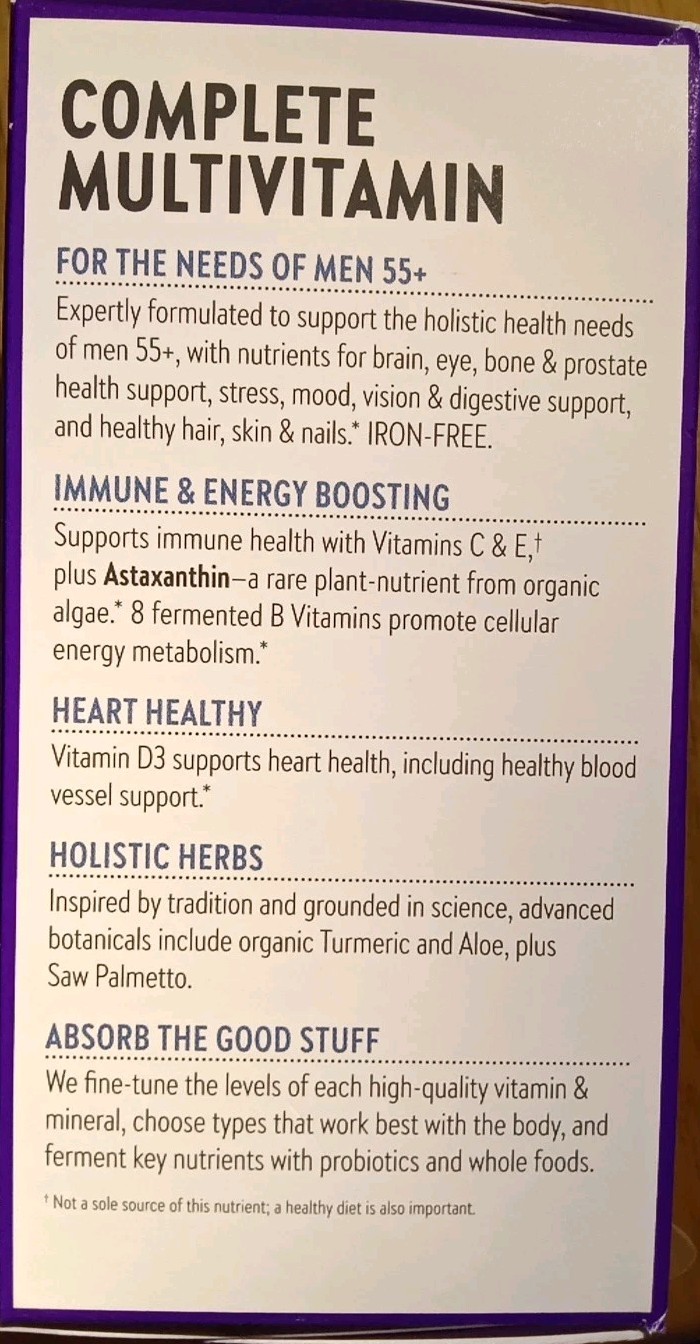 2 NEW CHAPTER ONE DAILY EVERY MAN’S MULTIVITAMIN 55+ SUPPLEMENT 96 X2 192 TABLET