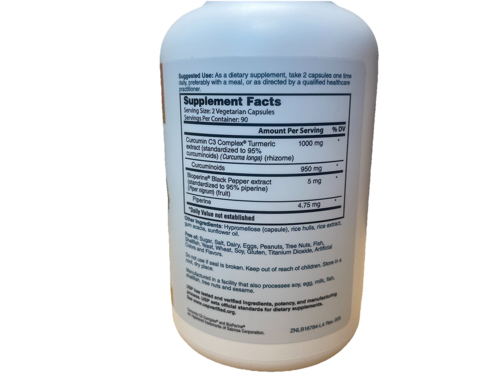 Natures Lab Turmeric Extract 1000mg 180 Caps Joint Health With C3 & BioPerine