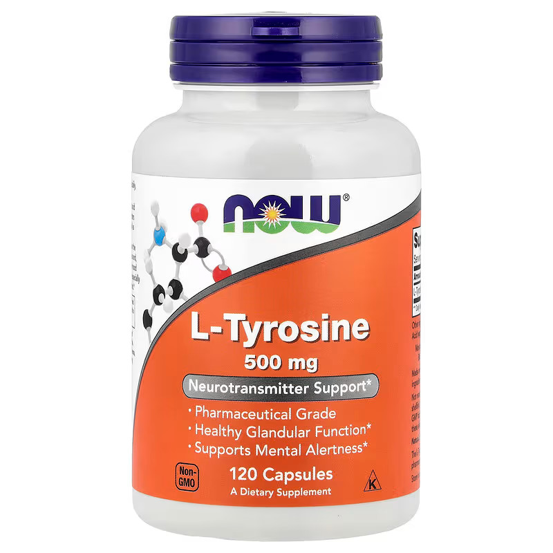 NOW Foods L-Tyrosine 500 mg 120 Capsules