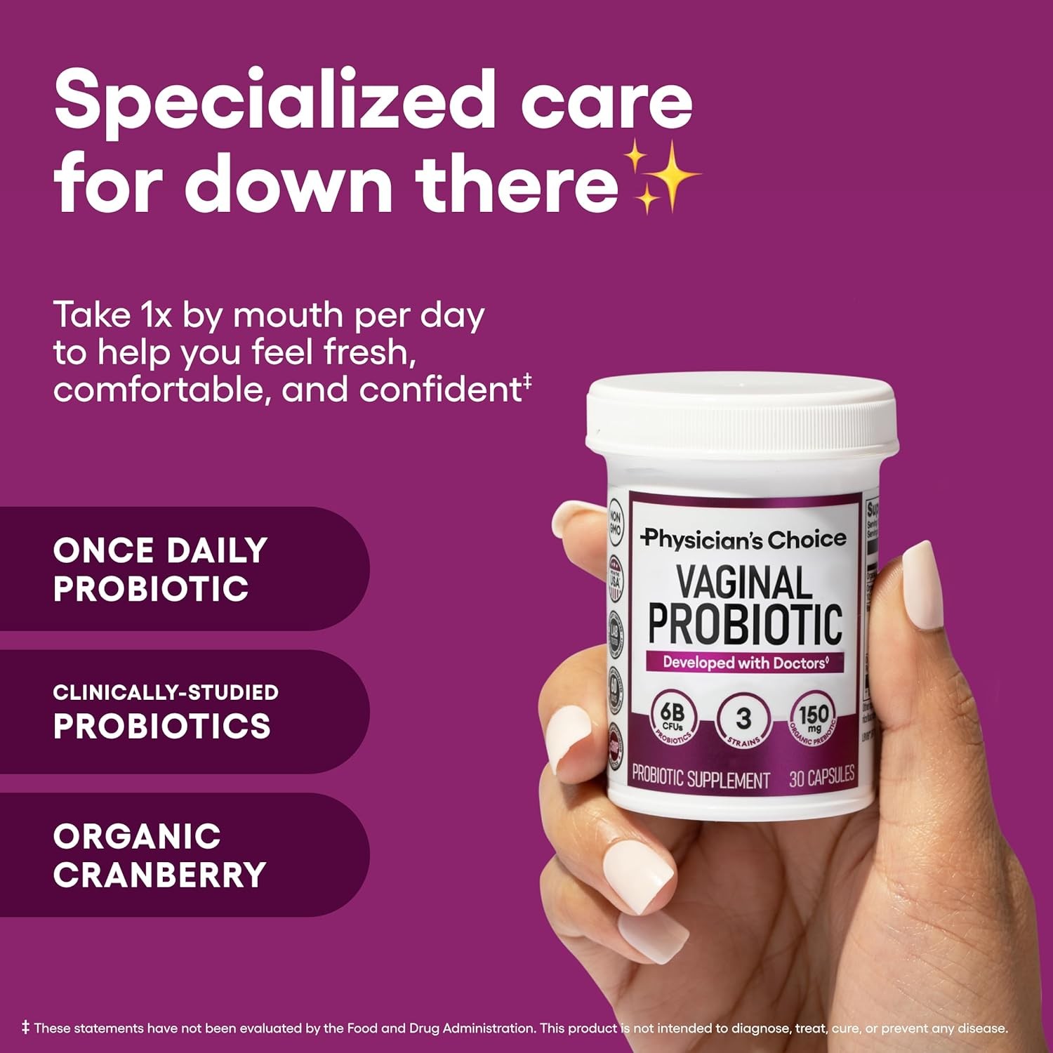 Physician’s Choice Vaginal Probiotic for Women – Vaginal Microbiome Health