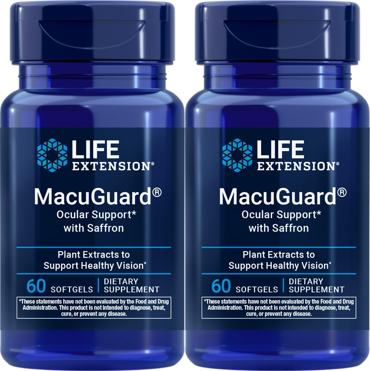 Ocular Support Supplement with Saffron – 120 Softgels, Eye Health Formula