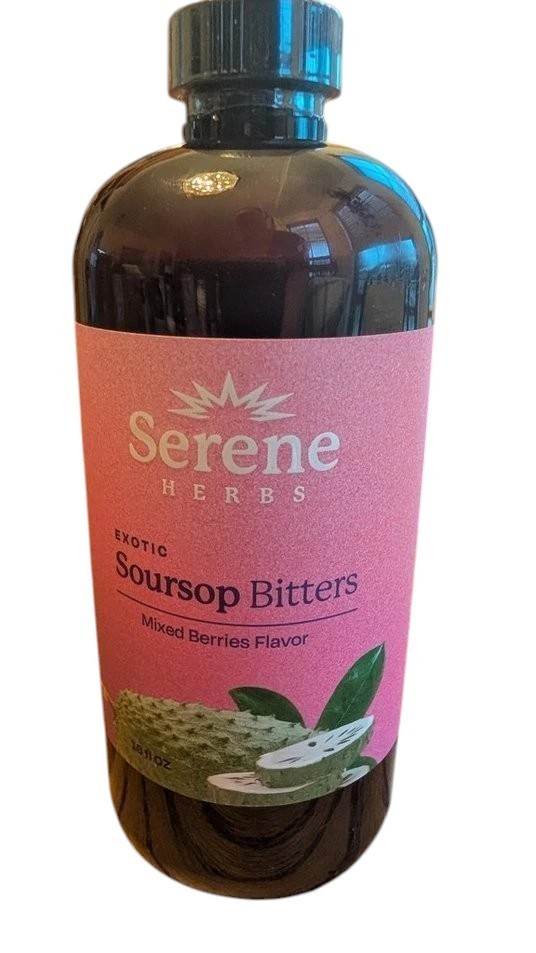 Serene Herbs Exotic Soursop Bitters Mixed Berries Flavor 16oz – Exp 2/2028