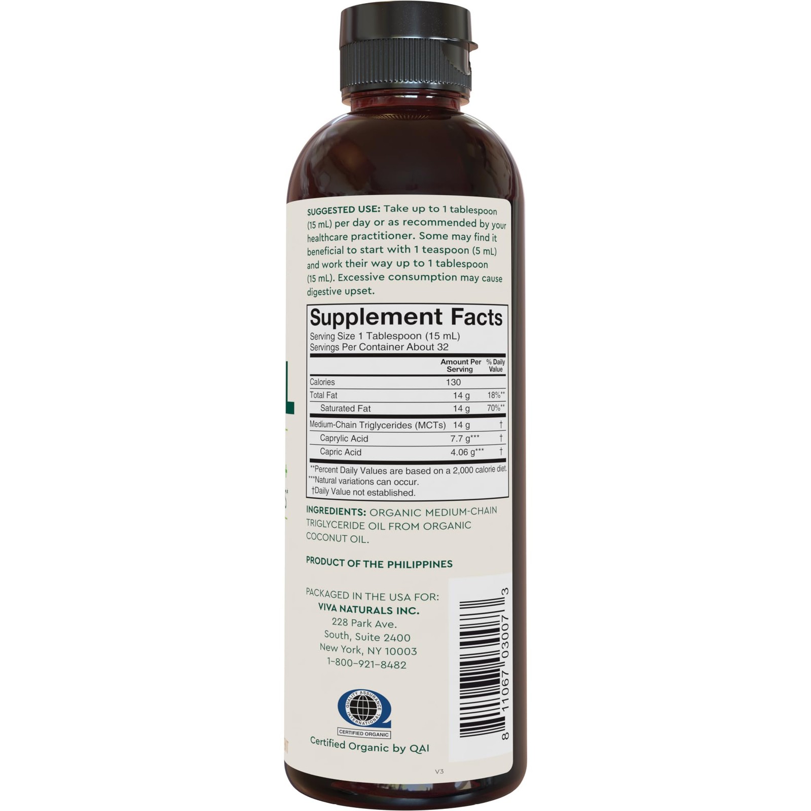 Viva Naturals MCT Oil, 16 oz