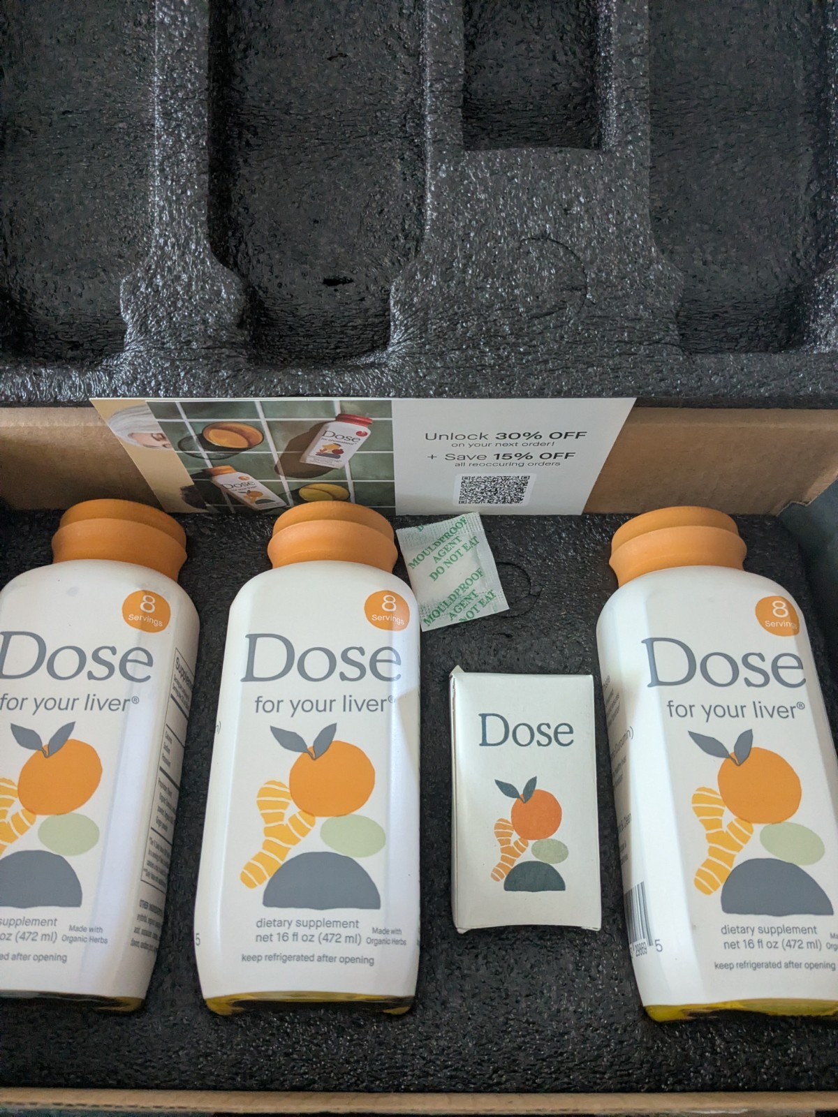 Dose for your Liver 16oz each 3-pack Sealed Set w/shot-glass~ Exp. 3/27/28