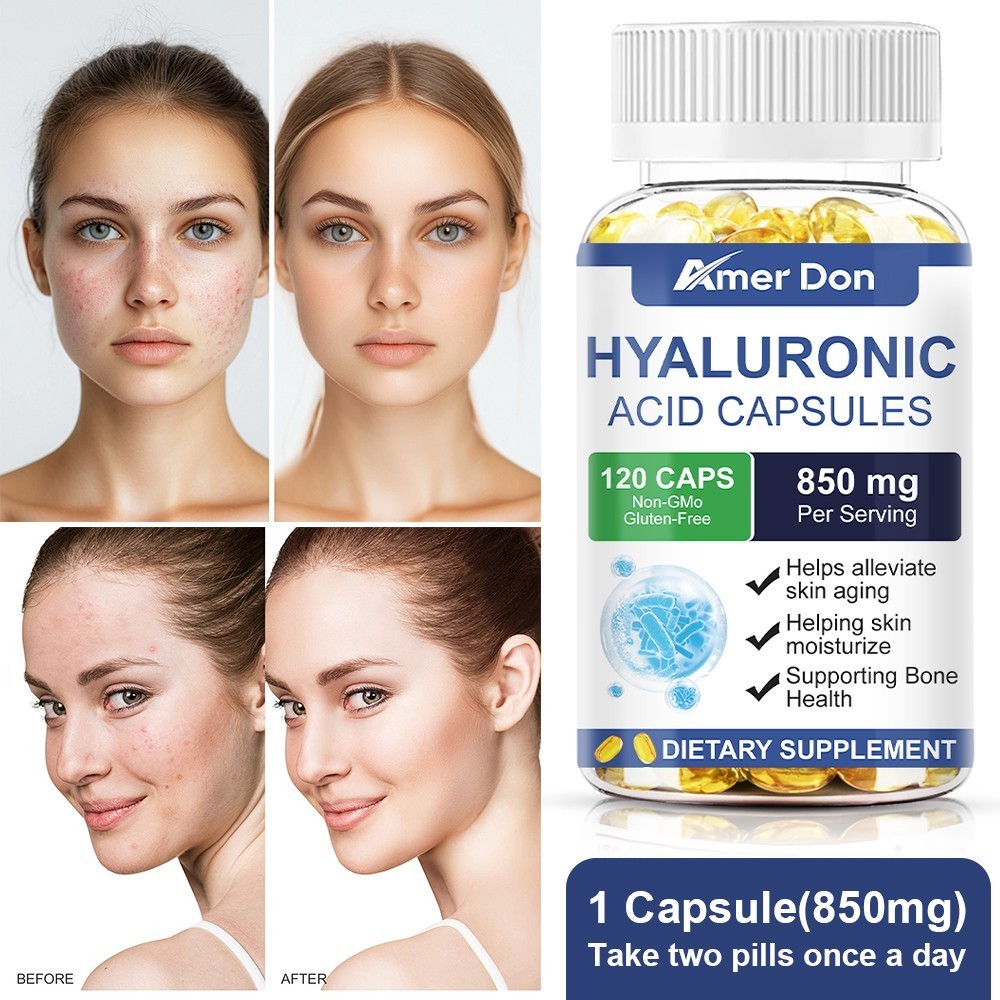 Hyaluronic Acid Anti Aging Hydrating Capsules Wrinkles Fine Lines Joint Health