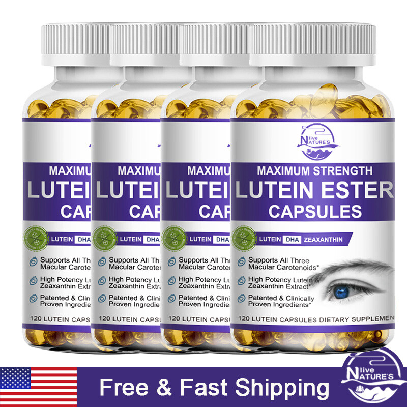 (1-4Pack) Eye Health 120 Capsules, Lutein ester Zeaxanthin Vision Health Support