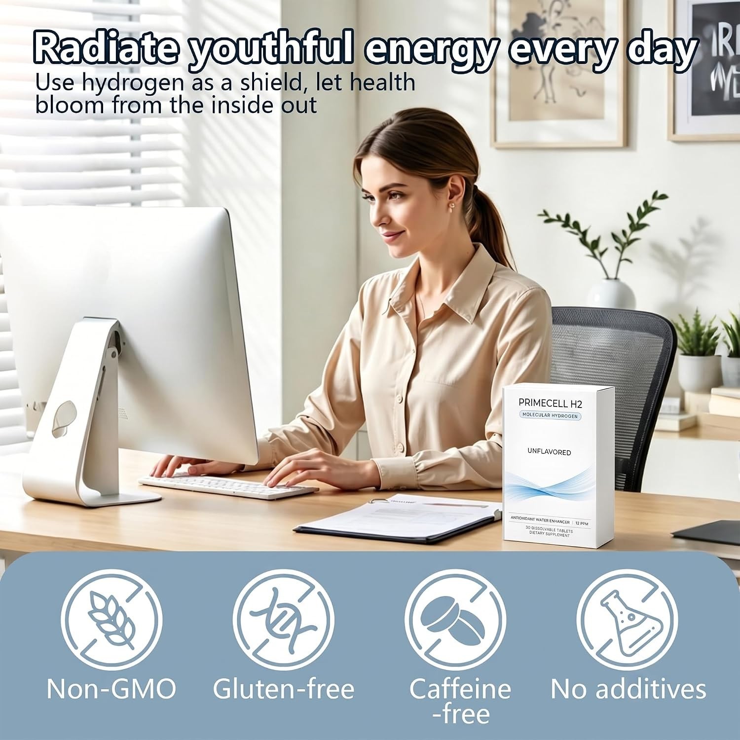 PRIMECELL H2 Effervescent Hydrogen Supplement – Cellular Energy & Clarity