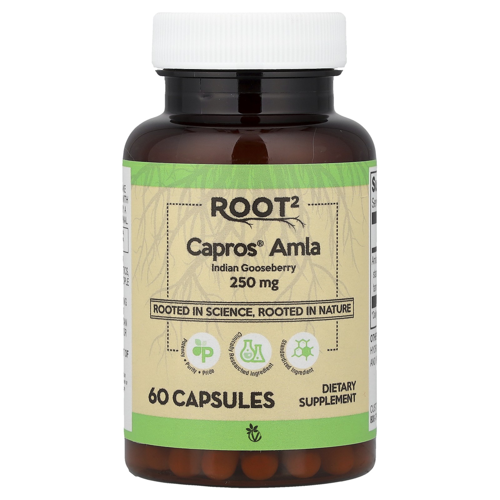 Root2, Capros® Amla, 250 mg, 60 Capsules