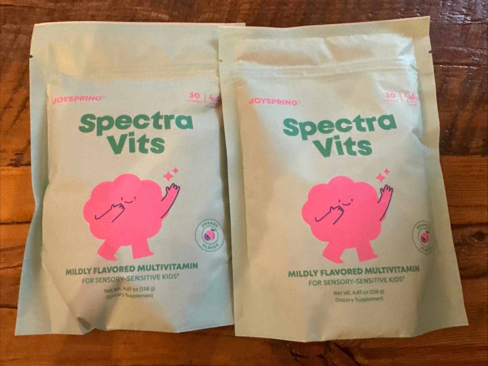 2 JoySpring Kids Multivitamin Powder Spectra Vits Orange 60 Total Exp 5/27