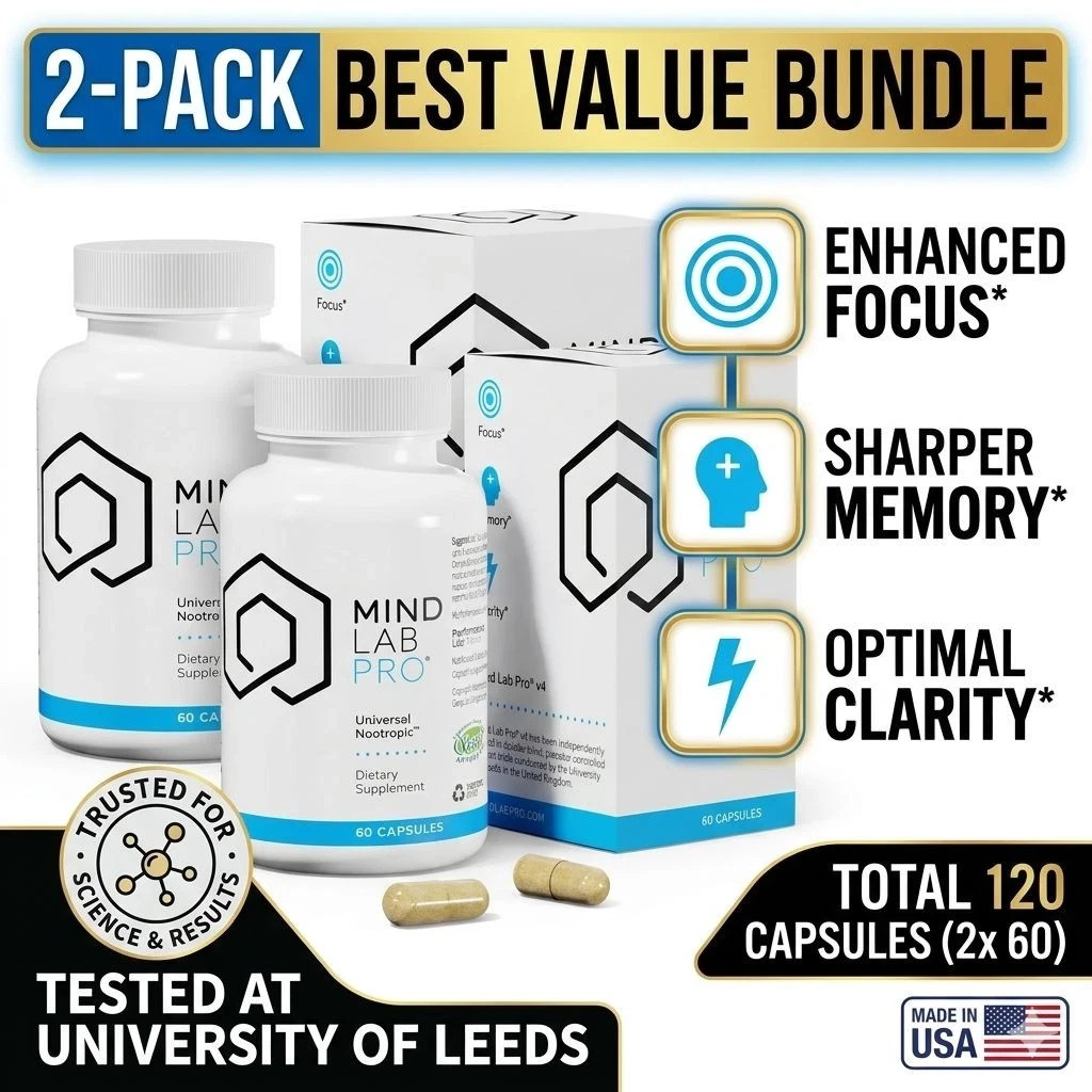 2 Pack Universal Nootropic – Focus Memory Plus Mental Clarity 60 Capsules /