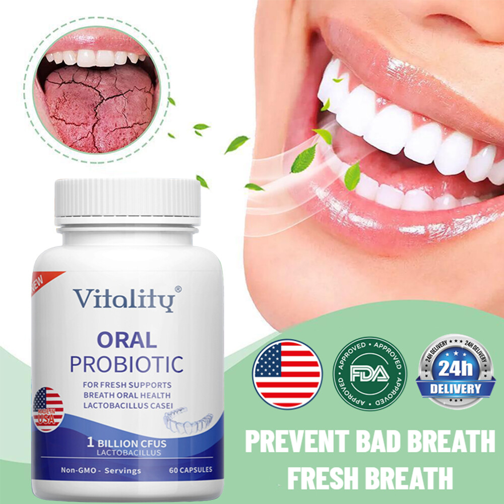 Oral Probiotics 1 Billion CFU Improve Teeth Gums Bad Breath 60 Softgels