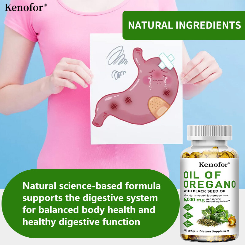 Oregano Oil 6000 mg 120 SOFTGELS Capsules | Contains Carvacrol |IMMUE SUPPORT