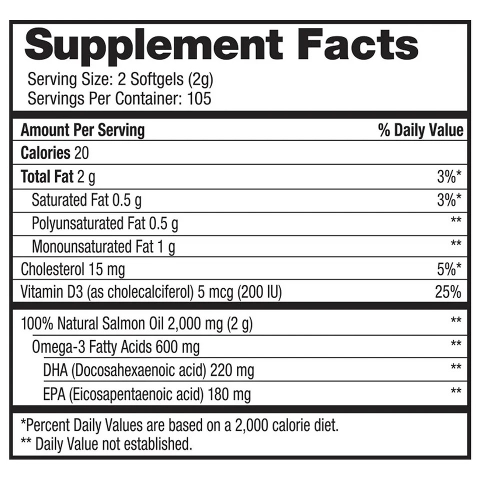 Pure Alaska Omega-3 Wild Alaskan Salmon Oil 1000mg 210 Softgels ((EXP 03/2027))