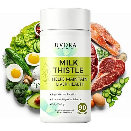 2x Uvora Milk Thistle Detox, Premium Herbal Supplement With Milk Thistle Extrac