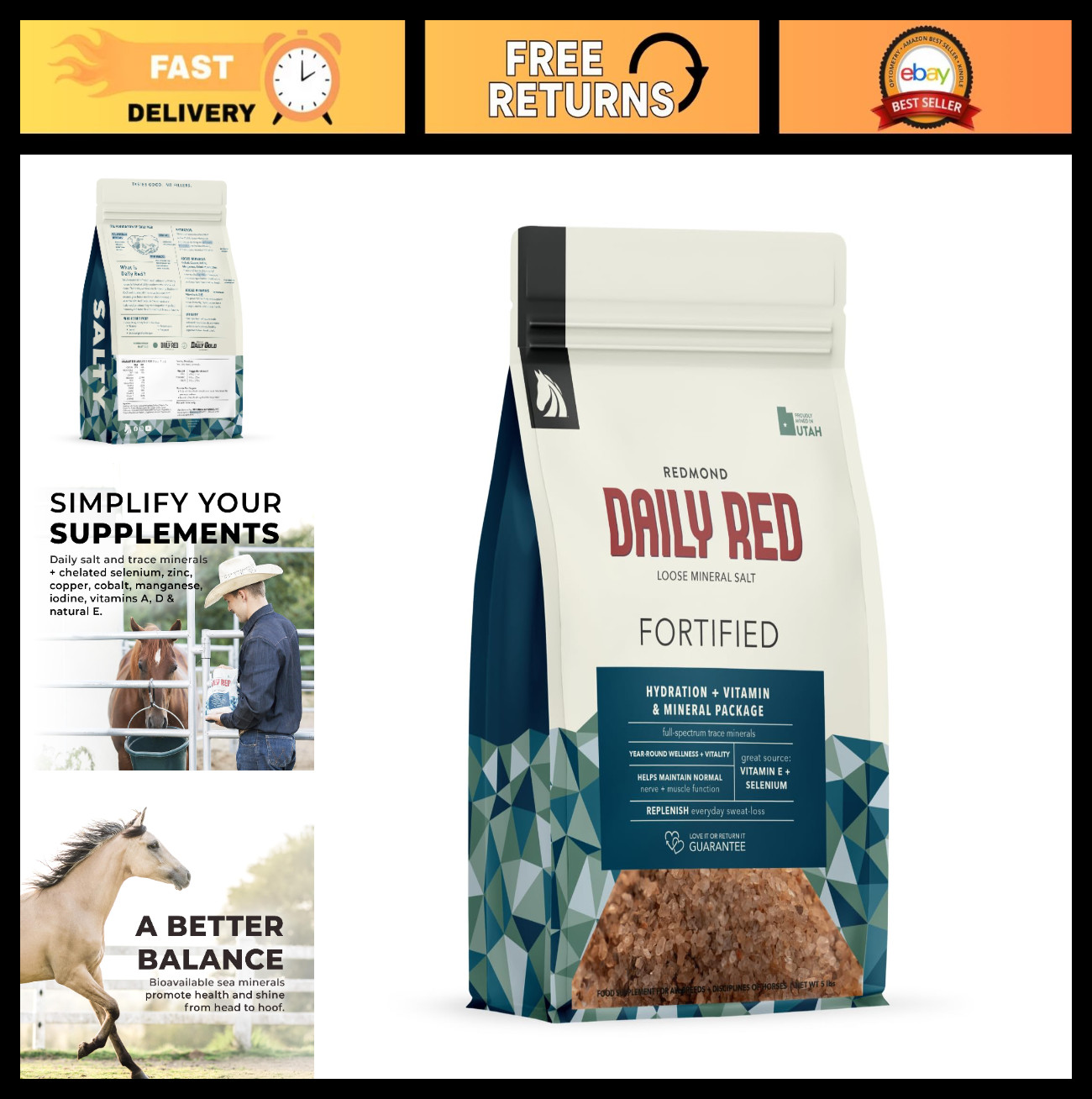 Daily Horse Vitamins & Minerals Supplement | Essential Nutrients for Healthy Hor