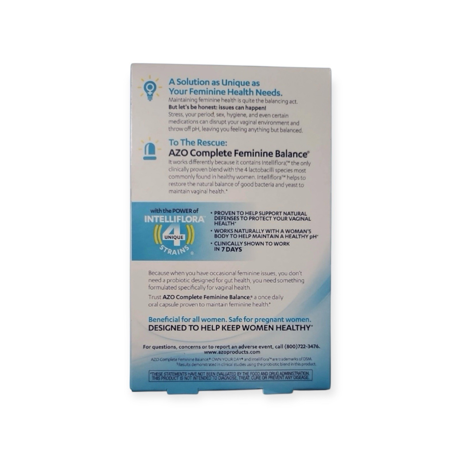 Azo Complete Feminine Balance Daily Probiotic 30 Once Daily Caps Exp 2027+