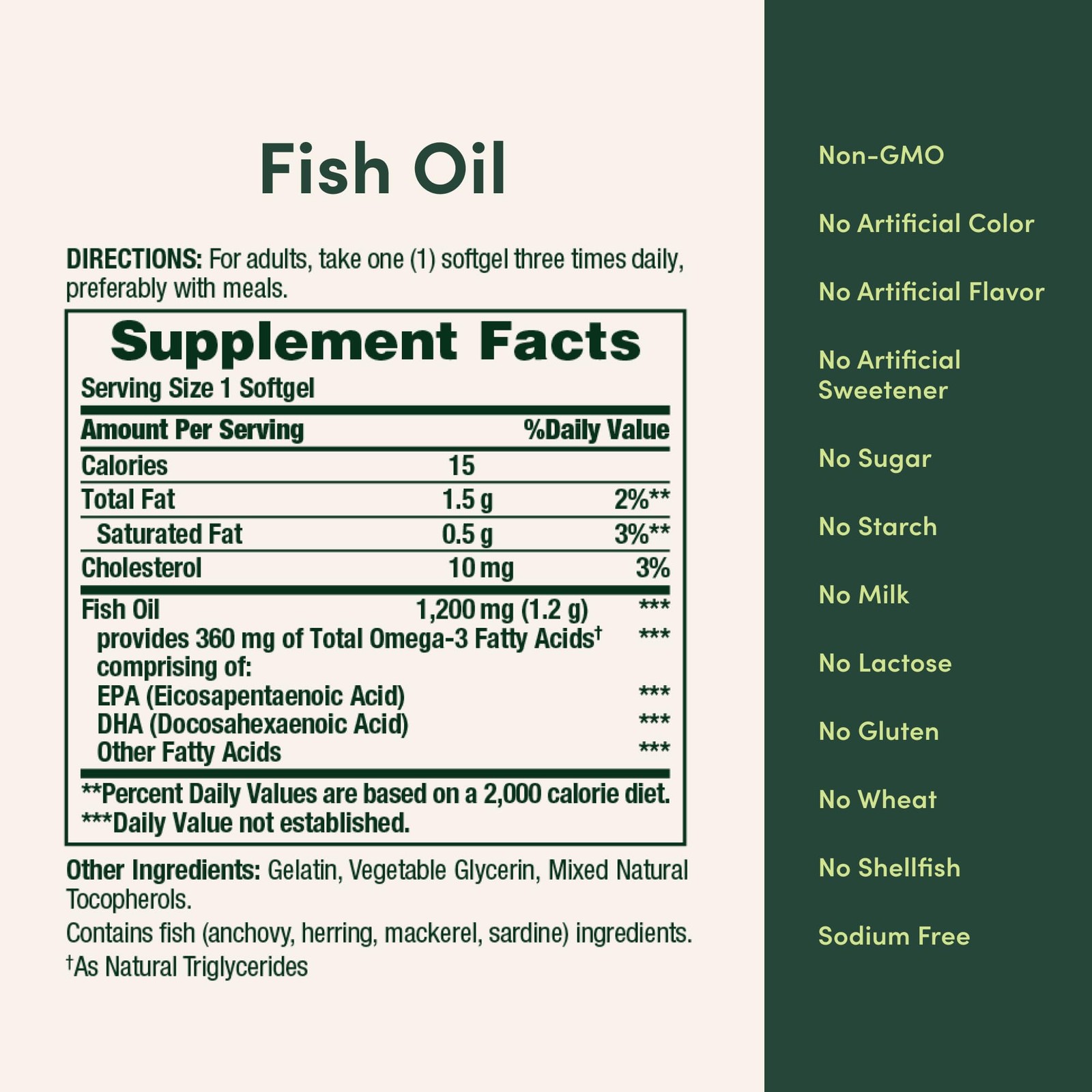 Fish Oil Omega 3 Supplements – Supports Heart Health, Omega-3, 200 Softgels